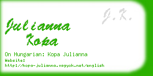 julianna kopa business card